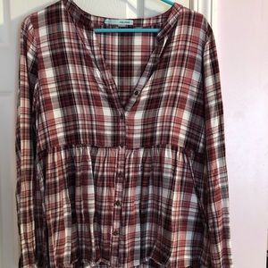 Plaid blouse